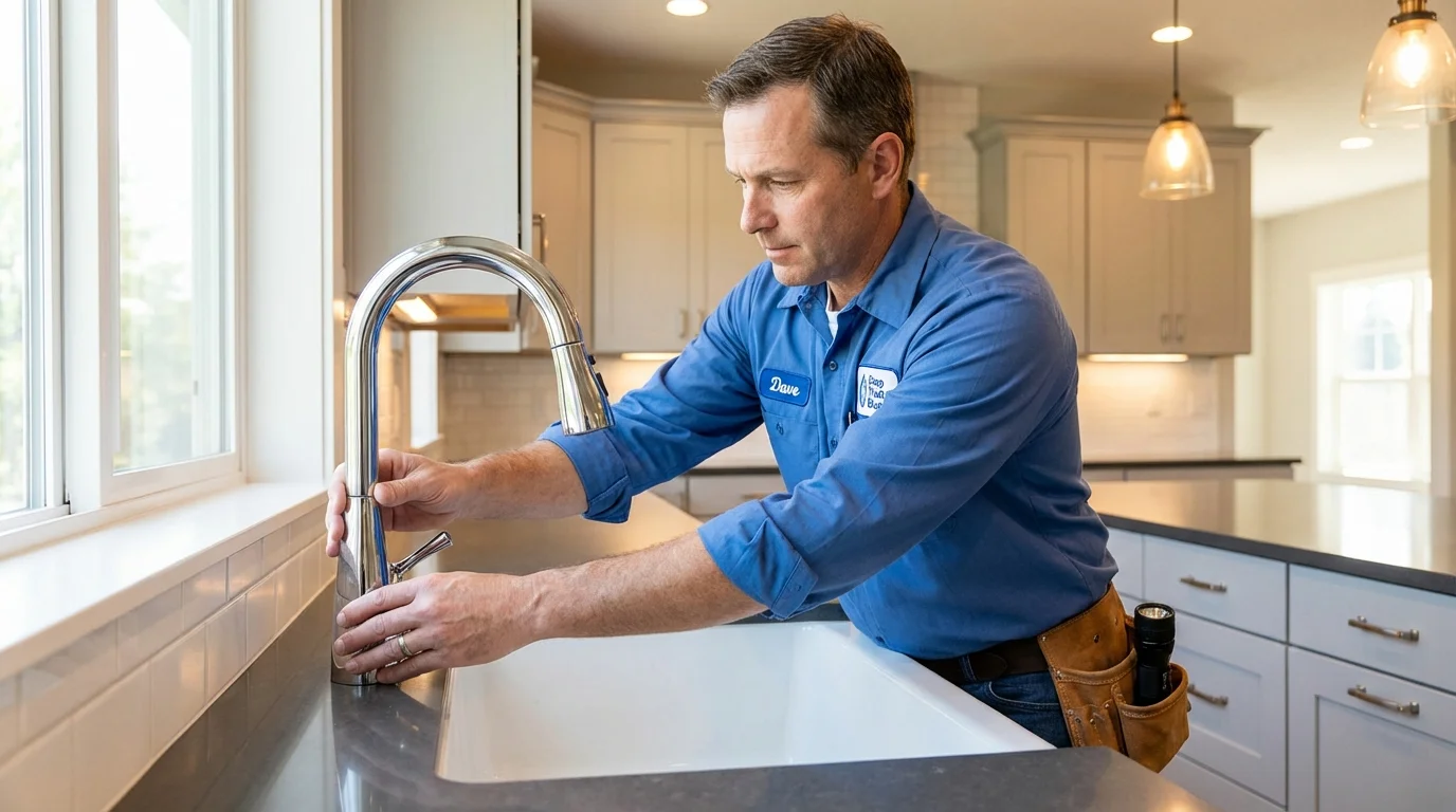 Kitchen faucet installation by Johns Plumbing LLC in Bogart